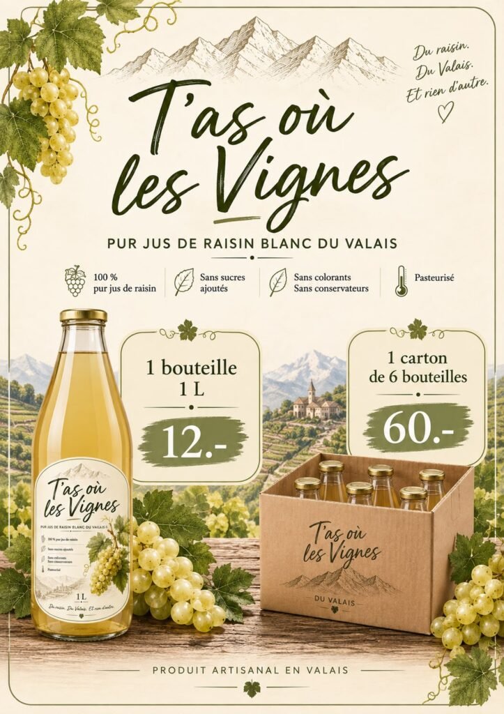 T'as où les Vignes - Jus de raisin blanc - Carton 6L